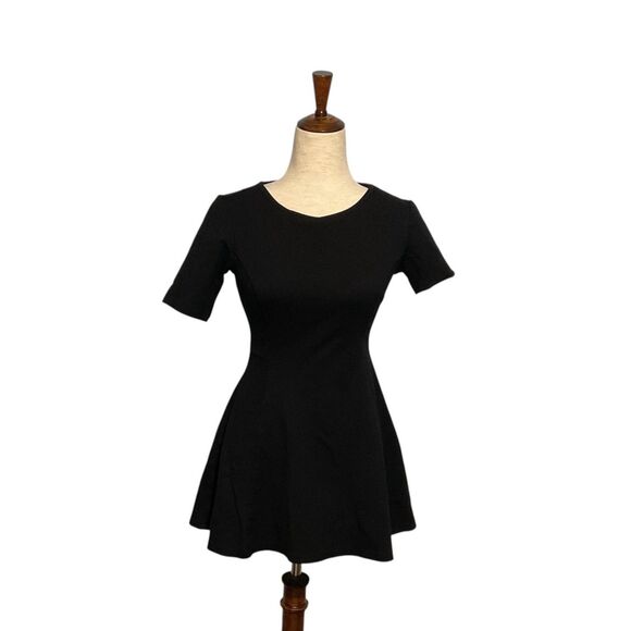 Topshop Black Skater Dress Short Sleeve - Picture 2 of 11